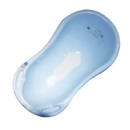 Cadite si suporturi bebelusi - Cadita cu scurgere si anti alunecare pentru bebelusi 100 cm Maltex Zebra 6753-35, Albastru