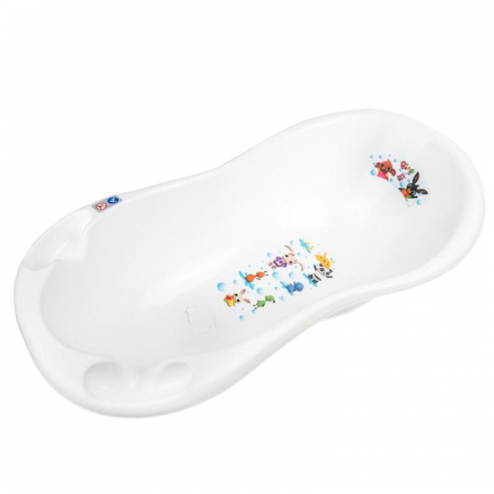 Cadite si suporturi bebelusi - Cadita cu scurgere pentru bebelusi din plastic 84 cm Bing Maltex 1329-60, Alb