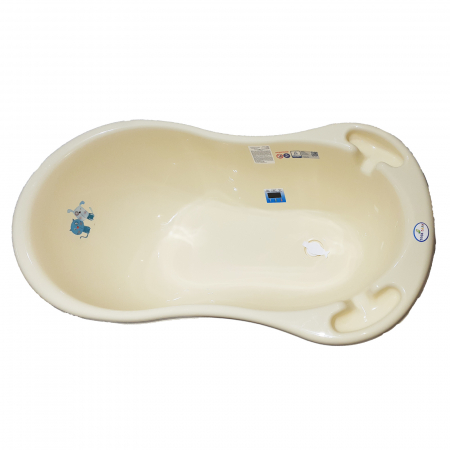 Cadita cu termometru si scurgere 86 cm Tega Baby PK-004-1, Galben [2]