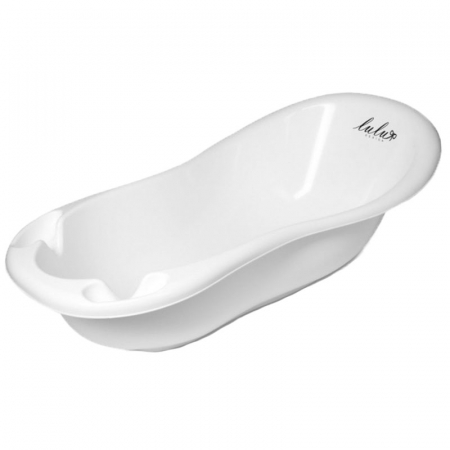 Cadite si suporturi bebelusi - Cadita cu scurgere si anti alunecare pentru bebelusi din plastic 84 cm Lulu Maltex 3449-60, Alb