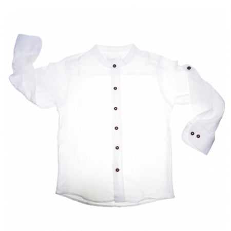 Camasi maneci lungi - Camasa cu maneca 3/4 pentru baieti LA Kids LK1805, Alb
