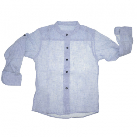 Camasi maneci lungi - Camasa cu maneca 3/4 pentru baieti LA Kids LK1805A, Albastru