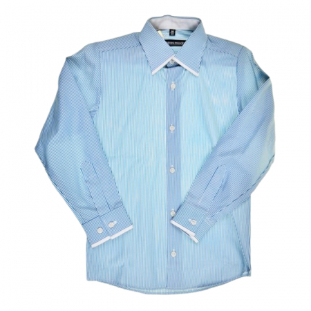 Camasi maneci lungi - Camasa cu maneca lunga, cu dungi pentru copii, Jankes JK0904-5, Albastru