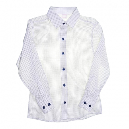 Camasi maneci lungi - Camasa cu maneca lunga, cu stelute pentru copii, Mini Junior CMJ0904-6, Alb