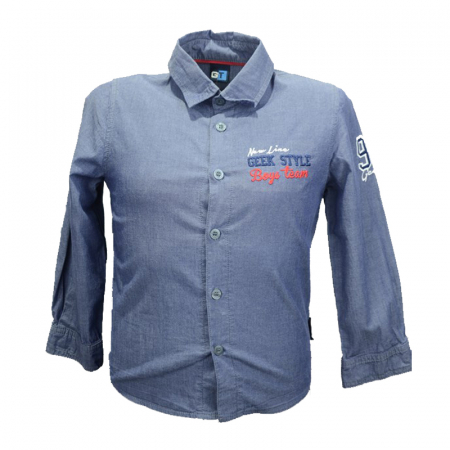 Camasi maneci lungi - Camasa cu maneca lunga pentru baieti GT KSL-39C-116-cm, Bleumarin
