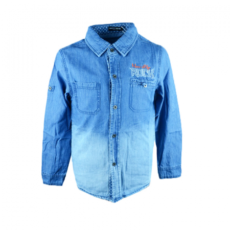Camasi maneci lungi - Camasa cu maneca lunga pentru baieti Happy House JF-1857AL-128-cm, Albastru