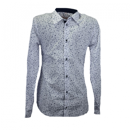 Camasi maneci lungi - Camasa cu maneca lunga pentru baieti Koszulland KSL-99C-128-cm, Alb