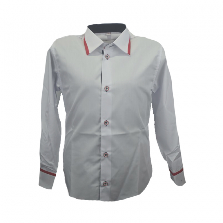 Camasi maneci lungi - Camasa cu maneca lunga pentru baieti Koszulland KSL15-122-cm, Alb