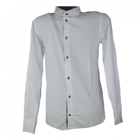 Camasi maneci lungi - Camasa cu maneca lunga pentru baieti Koszulland KSLD17-A-168-cm, Alb