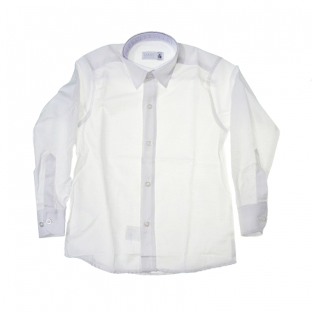 Camasi maneci lungi - Camasa cu maneca lunga pentru baieti La Kids 1696-05, Alb