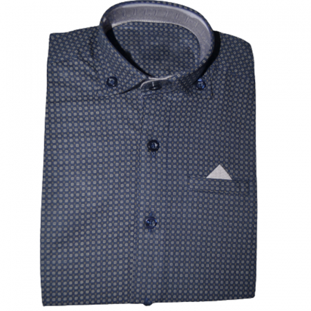 Camasi maneci lungi - Camasa cu maneca lunga pentru baieti LA Kids 1744-2-80-7022, Bleumarin