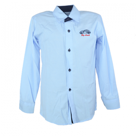 Camasi maneci lungi - Camasa cu maneca lunga pentru baieti MiniJunior PTK-1, Albastru