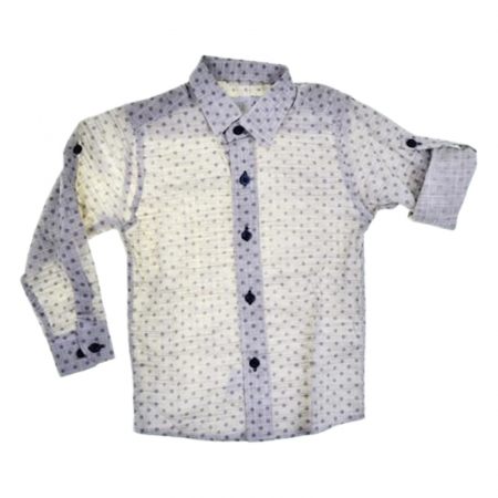 Camasa cu maneca lunga pentru baieti, LA Kids KSL-1795, Crem [3]