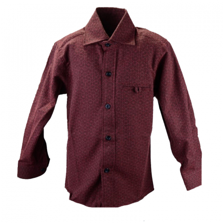 Camasi maneci lungi - Camasa cu maneca lunga pentru baieti LA Kids KSL-69C-98-cm, Visiniu