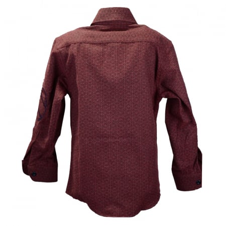 Camasa cu maneca lunga pentru baieti LA Kids KSL-69C-98-cm, Visiniu [2]