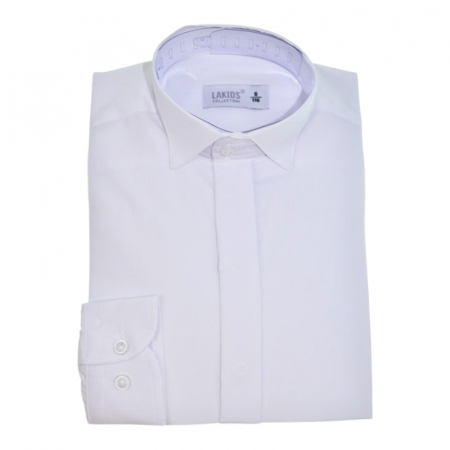 Camasa cu maneca lunga pentru baieti Mini Junior KSL-76C-128-cm, Alb [3]