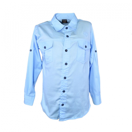 Camasi maneci lungi - Camasa cu maneca lunga pentru baieti Mini Junior CBMJ-3, Albastru