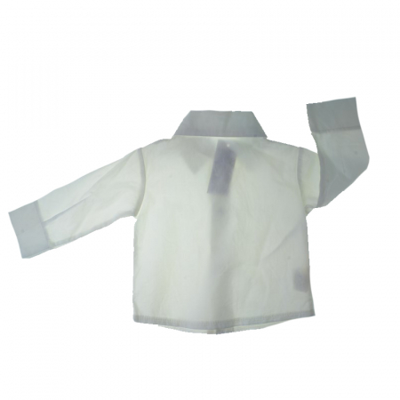 Camasa cu maneca lunga pentru baieti Mini Junior KSL-194C-62-cm, Alb [1]