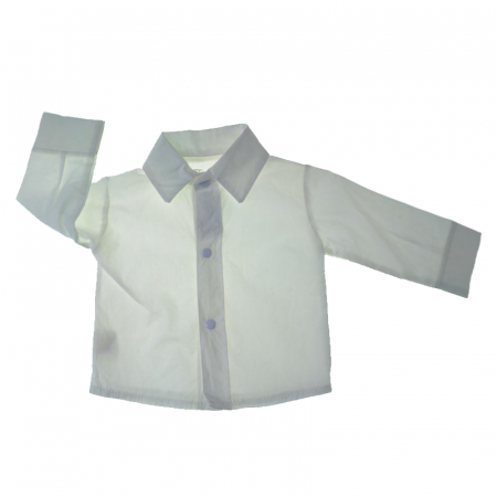 Camasi maneci lungi - Camasa cu maneca lunga pentru baieti Mini Junior KSL-194C-62-cm, Alb
