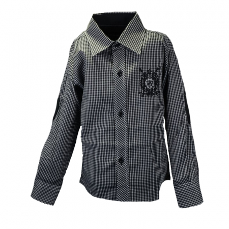 Camasi maneci lungi - Camasa cu maneca lunga pentru baieti Mini Junior KSL-68C-110-cm, Negru