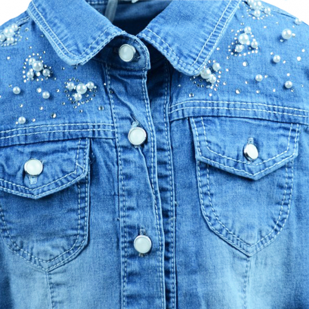 Camasa cu maneca lunga pentru fete Happy House PPS-212-80-cm, Albastru [1]