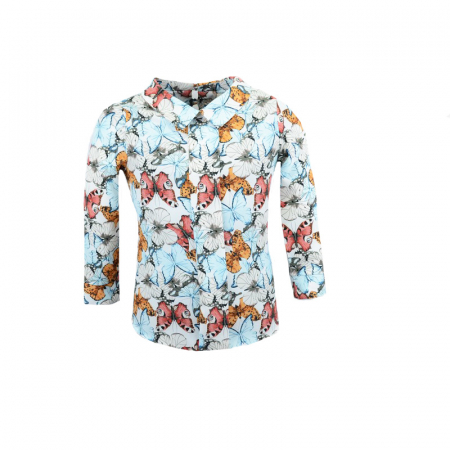 Camasi fete maneca lunga - Camasa cu maneca lunga pentru fete Mini Junior CFMJ-16-128, Multicolor