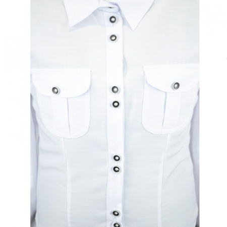 Camasa cu maneca lunga pentru fete Mini Junior CFMJ-24-134, Alb [1]