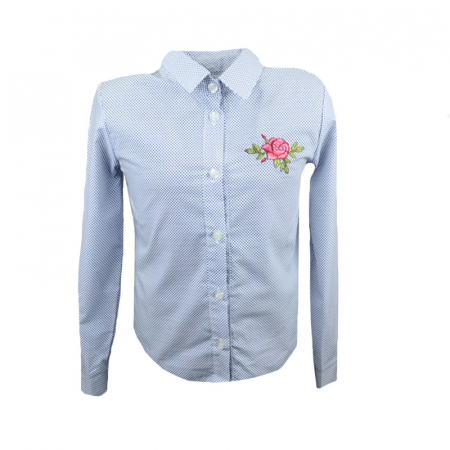 Camasi fete maneca lunga - Camasa cu maneca lunga pentru fete Talka TLKA-6A-134, Albastru