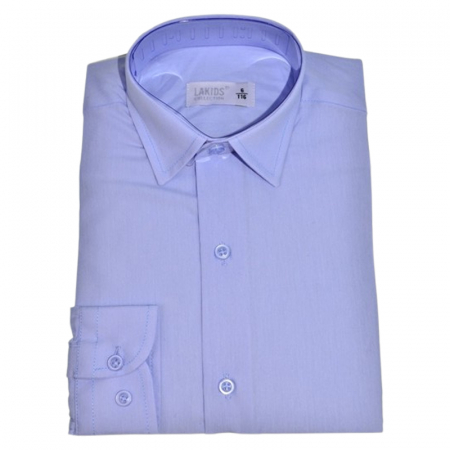 Camasi maneci lungi - Camasa cu maneca lunga, simpla, pentru copii, LA Kids LKD1551, Albastru deschis