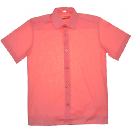 Camasi maneci scurte - Camasa cu maneca scurta pentru baieti Jankes 2901, Coral