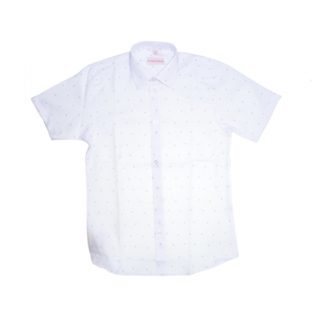 Camasi maneci scurte - Camasa cu maneca scurta pentru baieti Koszulland 91-048C, Alb