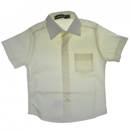 Camasi maneci scurte - Camasa cu maneca scurta pentru baieti LA Kids 150623C, Crem