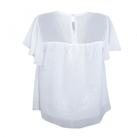 Camasa cu maneca scurta pentru fete Mini Junior IGM-17, Alb [1]