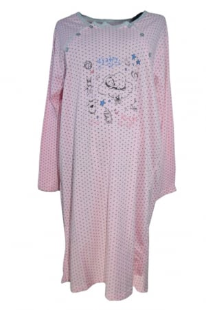 Camasa de noapte cu maneca lunga pentru alaptat 0511018C, Coral [1]