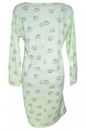 Camasa de noapte cu maneca lunga pentru alaptat Sevgi 201223-15, Verde [1]