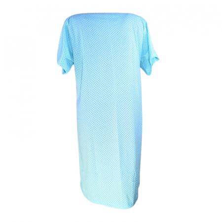 Pijamale si camasi gravide - Camasa de noapte, cu maneca scurta, cu buline, pentru alaptat, Sevgi 3194A4, Albastru