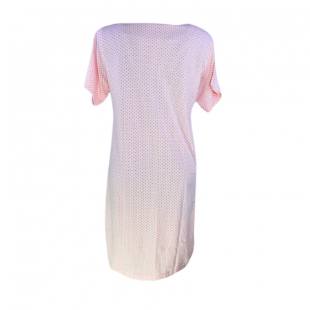 Camasa de noapte, cu maneca scurta, cu buline, pentru alaptat, Sevgi 3194C, Coral [2]
