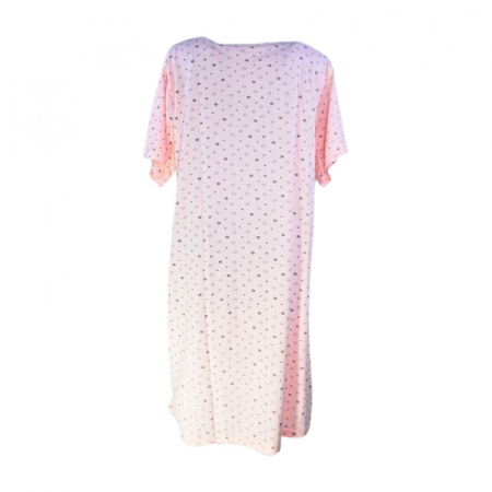 Camasa de noapte, cu maneca scurta, in carouri, pentru alaptat, Sevgi 3292C, Coral [3]