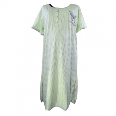 Pijamale si camasi gravide - Camasa de noapte cu maneca scurta pentru alaptat 3032V, Verde