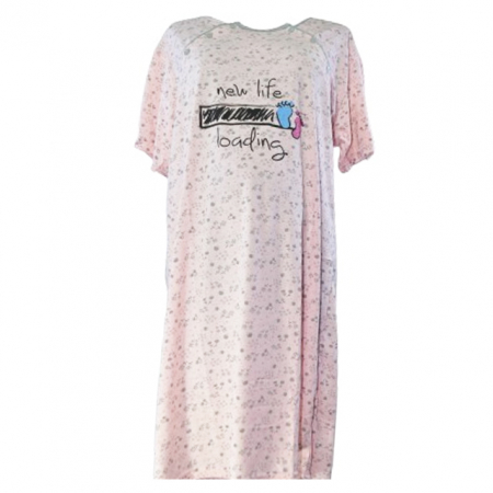 Pijamale si camasi gravide - Camasa de noapte cu maneca scurta pentru alaptat 3246R, Roz