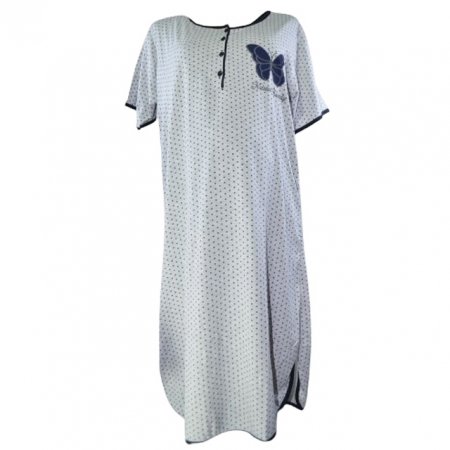 Pijamale si camasi gravide - Camasa de noapte cu maneca scurta pentru alaptat 366, Gri