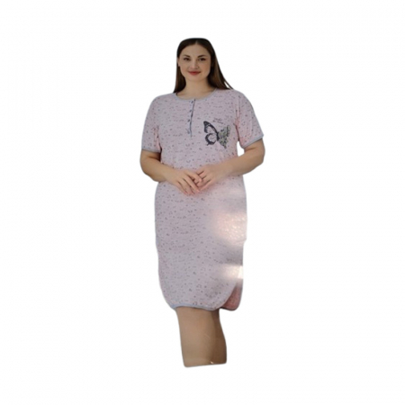 Camasa de noapte, cu maneca scurta, pentru alaptat, Sevgi 3295R, Roz [3]