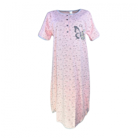Pijamale si camasi gravide - Camasa de noapte, cu maneca scurta, pentru alaptat, Sevgi 3295R, Roz