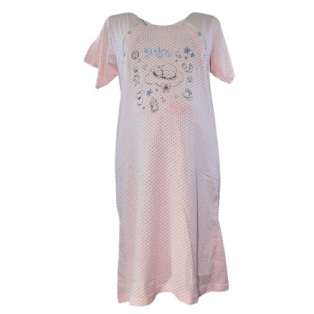 Pijamale si camasi gravide - Camasa de noapte cu maneca scurta pentru alaptat Sevgi 3251R, Roz