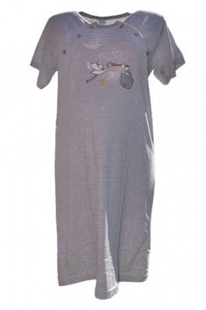 Pijamale si camasi gravide - Camasa de noapte pentru alaptat Sevgi 3184GR-M, Gri