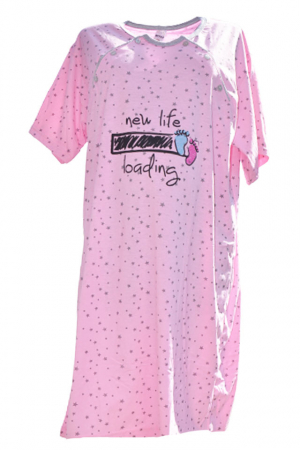 Pijamale si camasi gravide - Camasa de noapte pentru alaptat 3186R-2XL, Roz