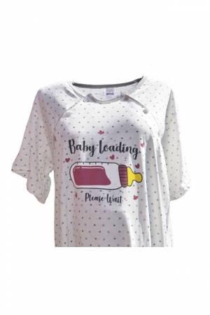Camasa de noapte pentru alaptat 3194A-2XL, Alb [1]