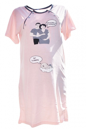 Pijamale si camasi gravide - Camasa de noapte pentru alaptat Sevgi 3199-M, Roz