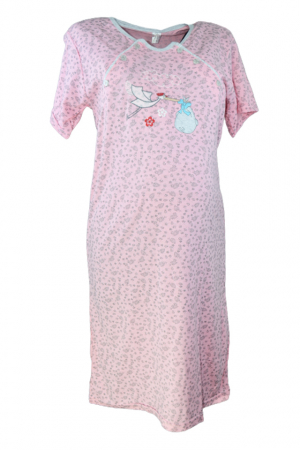 Pijamale si camasi gravide - Camasa de noapte pentru alaptat New Star NCTA-9R, Roz