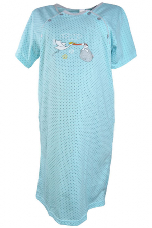 Pijamale si camasi gravide - Camasa de noapte pentru alaptat Sevgi CNA030823-3, Albastru